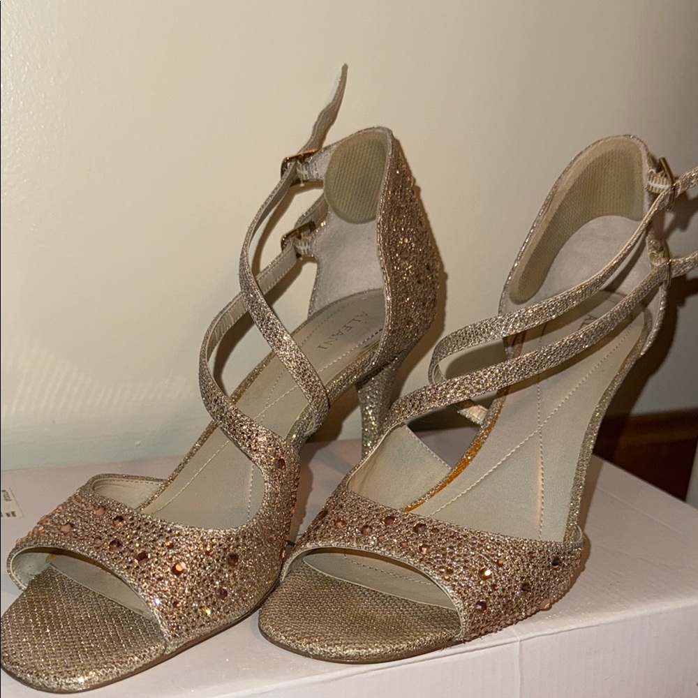 Gold Strappy Heels
